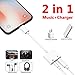 Lightning Jack Audio +Charger Adapter for iPhone X 8/8Plus 7/7Plus.2 in1 3.5mm Headset Earphone.Headphone Audio Aux Splitter Charging Adaptor(Support Audio + Charge +Compatible iOS 10.33/11.2or Later)