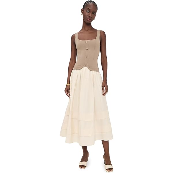 MOON RIVER Woven Tiered Maxi Dress Pink MD at Amazon Women's Clothing store