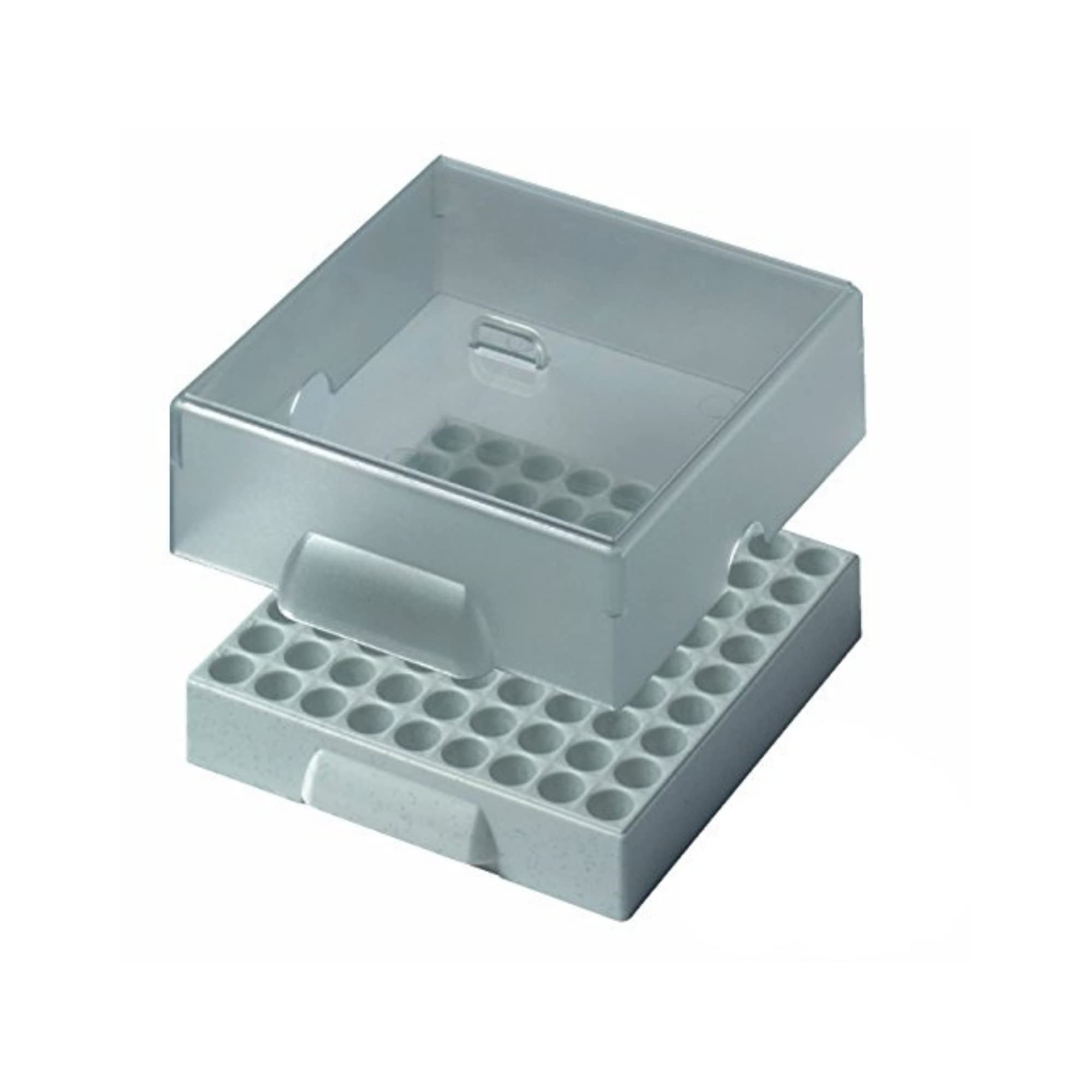 Camlab Plastics RTP/76001-N 81 Place Polypropylene Maxicold Racks and Lid, Natural (Pack of 5)