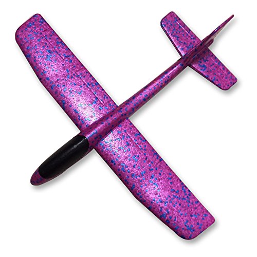 Easyflower Peg Hammer Hand Throws Aircraft Color Bubble Swing Aircraft Children's Model Swing Toy (Purple)