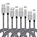 IDiSON 4Pack(3ft 6ft 6ft 10ft) iPhone Lightning Cable Apple MFi Certified Braided Nylon Fast Charger Cable Compatible iPhone Max XS XR 8 Plus 7 Plus 6s 5s 5c Air iPad Mini iPod (Black+Gray) primary
