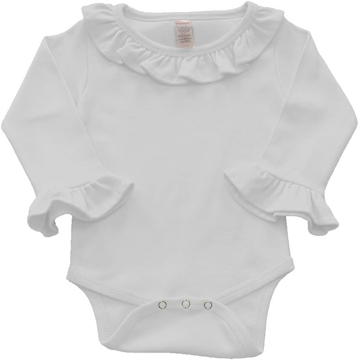MonagLong Sleeve Ruffle Baby Bodysuit