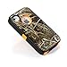 iPhone 4s Holster Case, Harsel Defender Series Heavy Duty Tree Camo Shockproof Full Body Hybrid Combo Military w' Belt Clip Built-in Screen Protector Case Cover for iPhone 4s - Straw Orange