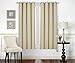Utopia Bedding Beige Blackout Curtains Grommet 2 Panels [52W x 63L Inches], Thermal and Sound Insulated Drapes for Bedroom and Living Room