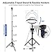 Selfie Ring Light with Tripod Stand and Phone Holder LED Circle Lights Halo Lighting for Photo Photography Vlogging Make Up Video
