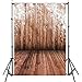 Mohoo 5x7ft Silk Photography Background Nostalgia Wood Floor Pattern Photography Collapsible Backdrop Studio Props (Updated Material)