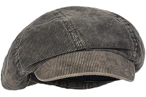 YM YOUMU Japanese Oversized Corduroy Newsboy Hats for Women Vintage Unisex Paperboy Painter Beret Cap