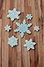 R&M International Snowflake Cookie Cutters, Assorted Sizes, 7-Piece Set, Blue
