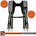 Padded Tool Belt Suspenders w/Chest Strap, Pencil Sleeve, Molle Clip | Durable 1000D Material & Metal Buckles/Hooks | Fully Adjustable Hi-Vis Harness | Construction Grade Carpenter Suspension Rig