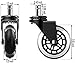 Office Rollerblade Style Office Chair Caster Wheel Replacement Black Set of 5 BIG SALE (Polyurethane)