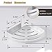 BESy Shower Corner Caddy Bathroom Shower Corner Shelf with Two Hooks, Self Adhesive with Glue or Wall Mount with Screws,Heavy Duty Aluminum 3 Tier Storage Shelves Triangle Baskets,Dull Polished Silver