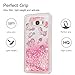Galaxy J5 2016 Case, MOLLYCOOCLE Luxury Bling Glitter Sparkle Shell 3D Bling Sparkle Glitter Quicksand and Cute Star Flowing Liquid Soft TPU Cover for Samsung Galaxy J5 2016, Horns
