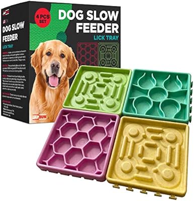 dog eating pads