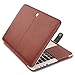 Macbook Air 13 inch Case, IWAVION Premium Quality PU Leather Sleeve Folio Cover with Magnetic Closure Protective Case for Apple MacBook Air 13.3 Inch (Models: A1466 and A1369), Brown