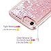 WORLDMOM iPhone SE 2022/2020 Case - Liquid Glitter Waterfall Clear TPU Protective Case - Rose Gold