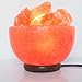 AMSkart Pink Crystal Himalayan Salt Fire Bowl Lamp with Dimmer Switch and Wooden Base, 7 x 6.5 x 6.5 - Inch, 8 - 10 lbs