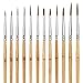 Dynamic Distraction | Small Detail Paint Brush Set - for Acrylic Watercolor Oil Miniature and Model painting, Perfect for Artists and Adults Detailing Canvas or Fine and Tiny Projects | 12 Piece Kit