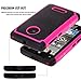 Microsoft Lumia 435 Case, Style4U Dual Layer Hybrid Armor Protective Case Cover for Microsoft Lumia 435 with 1 Stylus [Hot Pink]