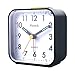 Pluteck Non Ticking Analog Alarm Clock with Nightlight and Snooze/Ascending Sound Alarm/Simple to Set Clocks, Battery Powered, Small, Black