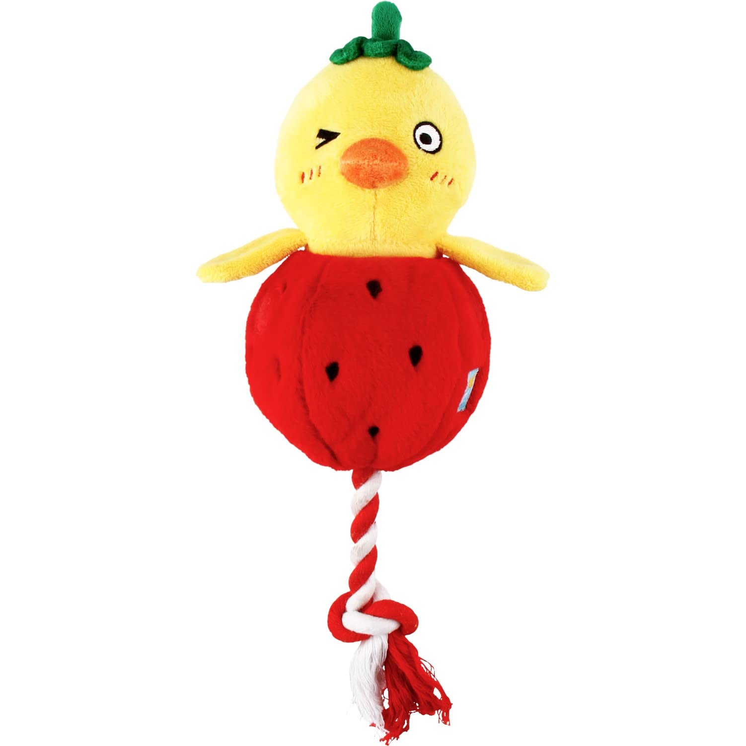 GiGwi Plush Squeaky Dog Toy Soft Dragon Stuffed Dog Chew Toy with Squeaker and Crunchy TPR Neck