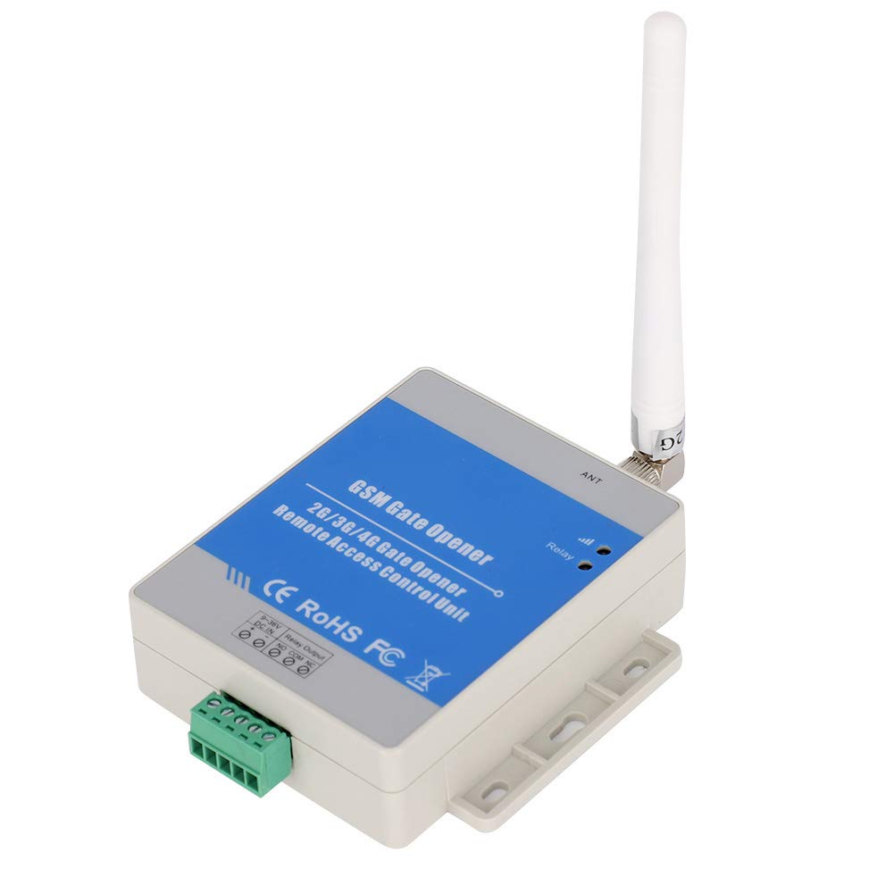 DAUERHAFT Waterproof GSM Gate Opener,GSM Gate Opener Relay Switch Automatic Remote Access Controller by Free Call,for Garage Access Control,for Street Lights