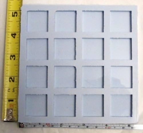 Reusable silicone mold 1 inch square 16 cavity