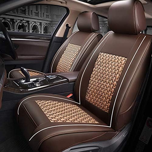 Rsiosley Car Seat Covers Leather Front and Rear Seat Covers Set Universal Fit for Bmw F10 F11 F15 F16 F20 F25 F30 F34 E60 E70 E90 1 3 4 5 7 Series Gt X1 X3 X4 X5 X6 (Color : Brown)