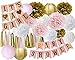 Premium Baby Shower Decorations for Girls Pink and Gold 39 Piece SET BABY SHOWER IT’S A GIRL Banner Flower Pom Poms Paper Lanterns Balloons Honeycomb Ball Tassels Gender Reveal