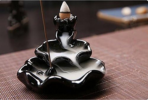 Startdy Ceramic Glaze incense burner Cone Backflow Censer Church stick Incense tower holder accessories YU