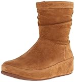 FitFlop Women's Zip Up Crush Suede Boot,Tan,7 M US