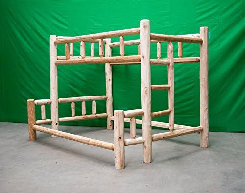 Midwest Log Furniture - Premium Log Bunkbed - Twin Over Queen