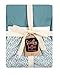 Sticky Toffee Apron Chef 100% Cotton Women, Cooking Apron, Blue Medallion with Ruffle Skirt, Adjustable Tie, 34 in x 34 in