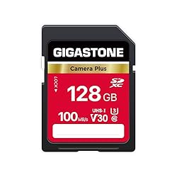 Gigastone 128GB SD Card, Camera Plus, V30 U3 SDXC