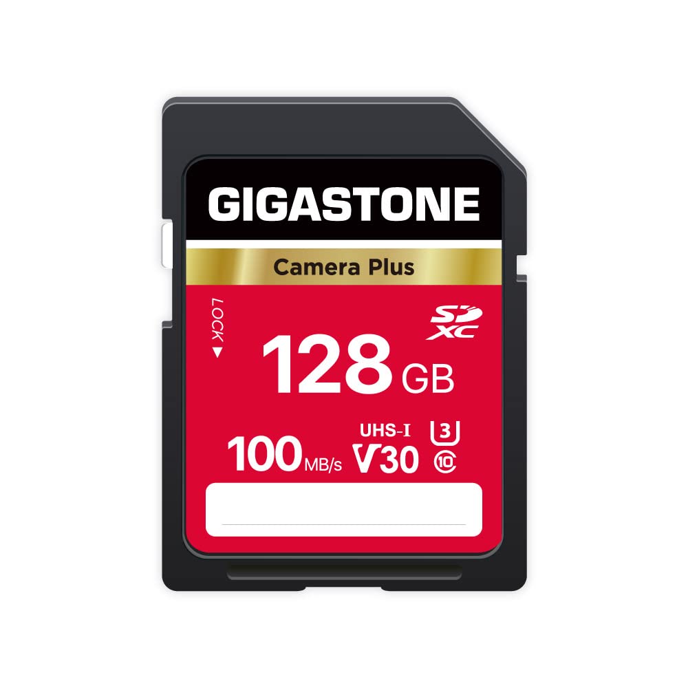 Gigastone 128GB SD Card, Camera Plus, V30 U3 SDXC