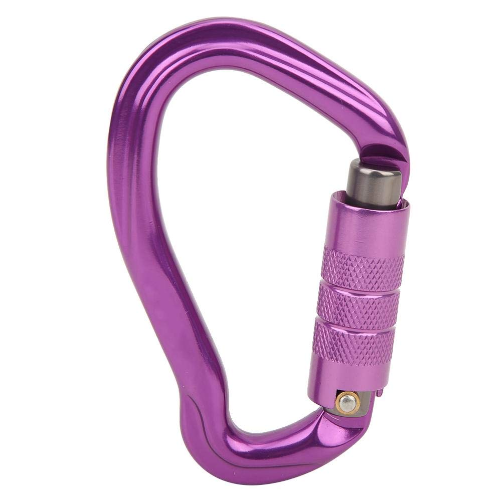Keenso Lightweight Carabiner, Outdoor Rock Climbing Main Lock, Asymmetric utomatic Lock Safety Lock for Mountaineering, Climbingtriple lock karabiner