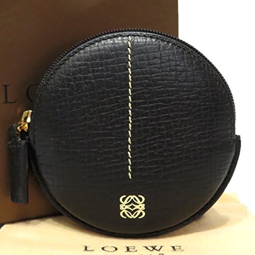 Amazon Loewe ロエベ アナグラム レザー 丸型 コインケース 小銭入れ ブラック メンズ 男女兼用 中古 小銭入れ