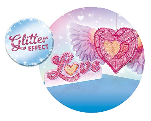 Ravensburger String it Maxi: 3D Heart, String Art Bastelset für Kinder ab 8 Jahren, Kreative Fadenbilder basteln, mit Glitter-Effekt – Bild 5
