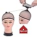 eBoot 4 Pack Nylon and Mesh Wig Cap, Neutral Nude Beige and Black