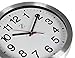 Zoyer Wall Clock 12 Inches - Non Ticking Modern Wall Clocks Battery Operated with Silent Movement, Big Wall Clocks for Living Room, Bedroom, Kitchen- Easy to Read & Use, Silver Rim