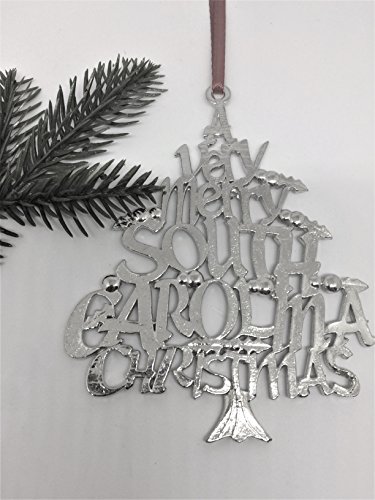 Handmade South Carolina Gifts - A Very Merry South Carolina Christmas Ornament - (South Carolina)