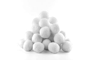 LEBKFT Fake Snowballs 30 Pack for Kids - Indoor & Outdoor Safe Throw Christmas Snowball Fight Toys for Winter Toss Games