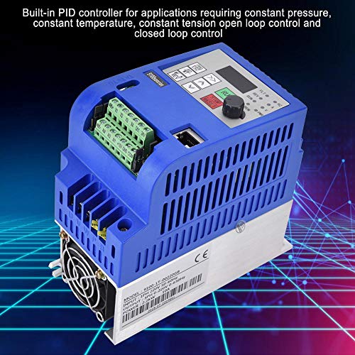 Jadpes Vector Motor Inverter Speeds Regulator,AC220V 2.2KW Single Phase to 3 Phase Motor Drive VFD Frequency Speeds Controller for Adjustable Variable Frequency Drive