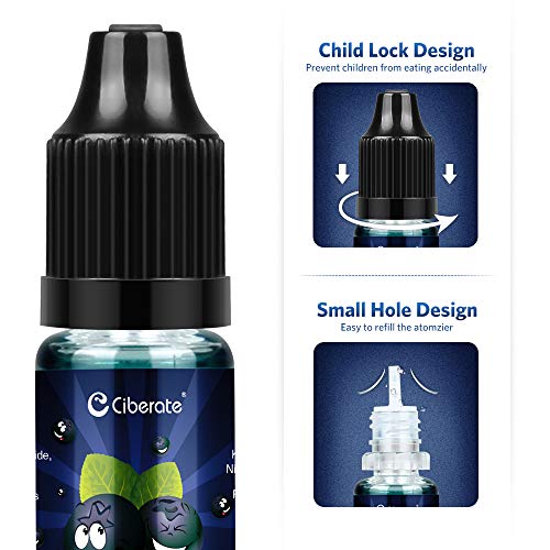 Ciberate E Liquids 12 x 10ml, 12 Aromen E Zigarette Liquids Set, 70VG/30PG Vape Liquids, ohne Nikotin – Bild 5