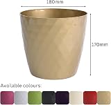 B2C Flowerpot Round Plastic Pot Ecru 18 cm Crystal Modern Decor view 6