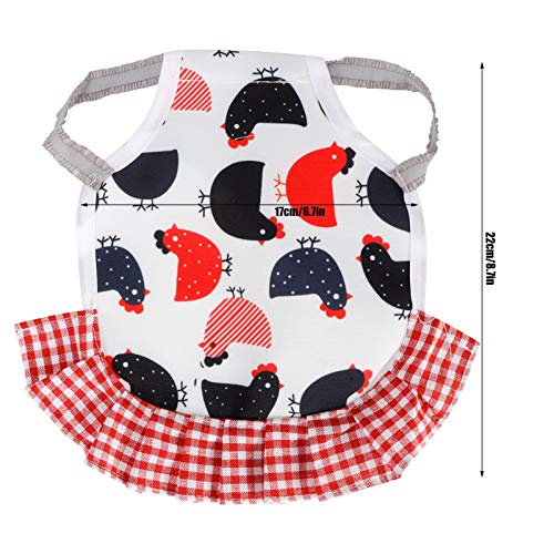 Fdit 2 Stück Henne Sattelschürze, 22x17cm Stoff-Hühner-Sattel Flügelfedern-Schutz Elastischer Schutz Heimtierbedarf für Geflügel – Bild 4