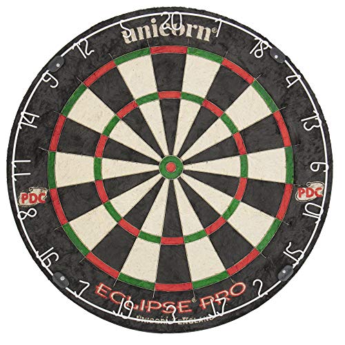 Unicorn Eclipse Pro Dart Board with Ultra Slim Segmentation - 30% Thinner Than Conventional Boards - For Increased Scoring and Reduced Bounce-Outs
