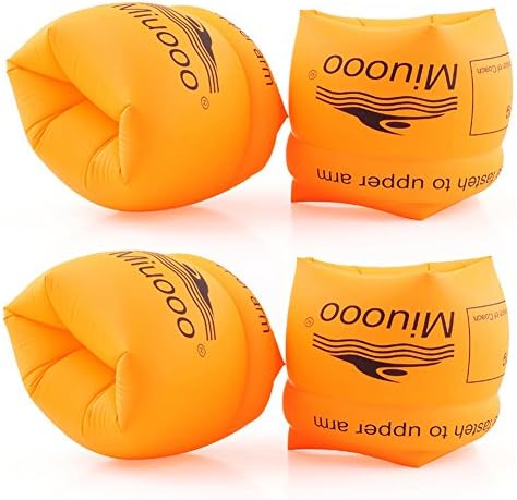 HONGSA Inflatable Arm Bands Floatation Sleeves Water Wings Swimming Arm Floats for Adults Kids 2 Pairs