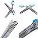 Herb Scissors Best Quality - Easy Clean Multipurpose 5 Stainless Steel Blades Kitchen Shears - Ergonomic Design with Cleaning Comb - Heavy Duty Durable Culinary Cutter with Sharp Blade - Blue Color
