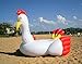 TuTu Outdoors Pool Floats for Adults and Kids, Giant Pool Float with Pillow and Handles Inflatable Rooster Raft for Family Swimming Party in Summer L 7' W 6' H 4.7'