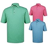 FootJoy Heather Pinstripe Lisle Golf Polo